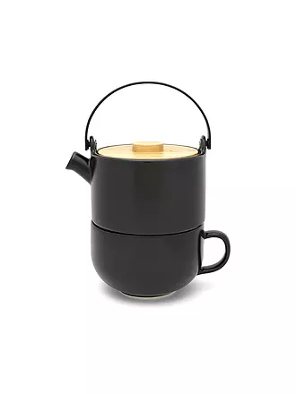 BREDEMEIJER | Tea for one Umea mit Bambusdeckel 0,5l Schwarz | 